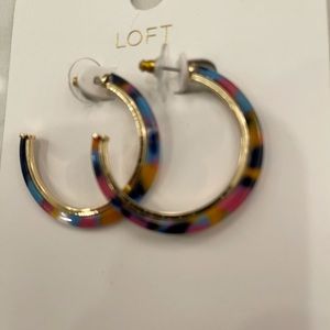 Loft multi-colored hoop earrings